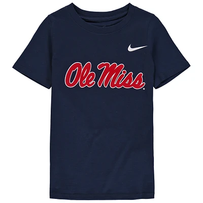 T-shirt de performance à logo Nike Ole Miss Rebels pour enfants d'âge préscolaire