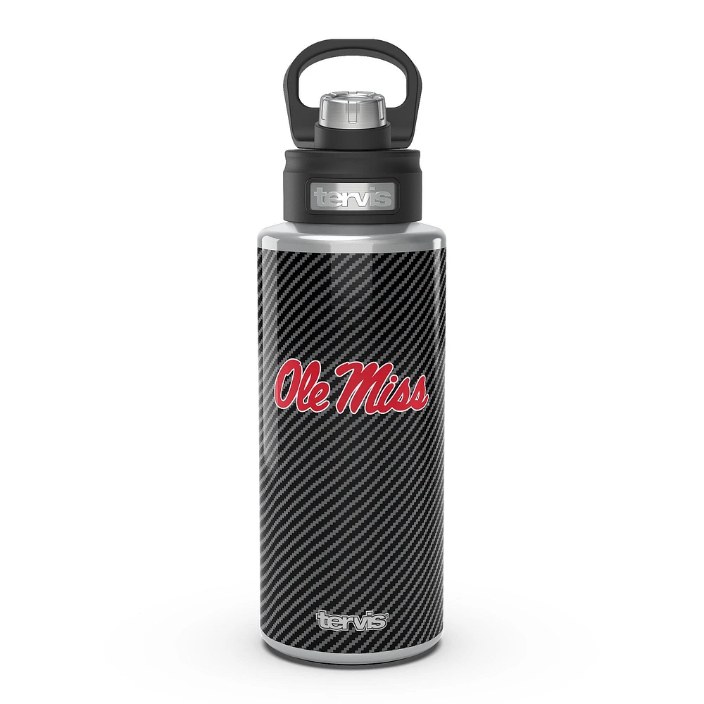 Tervis Ole Miss Rebelles 32oz. Bouteille d'eau à large goulot en fibre de carbone