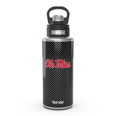Tervis Ole Miss Rebelles 32oz. Bouteille d'eau à large goulot en fibre de carbone