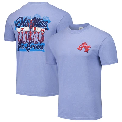 T-shirt unisexe bleu clair Ole Miss Rebels Hyper Local Chandelier Script