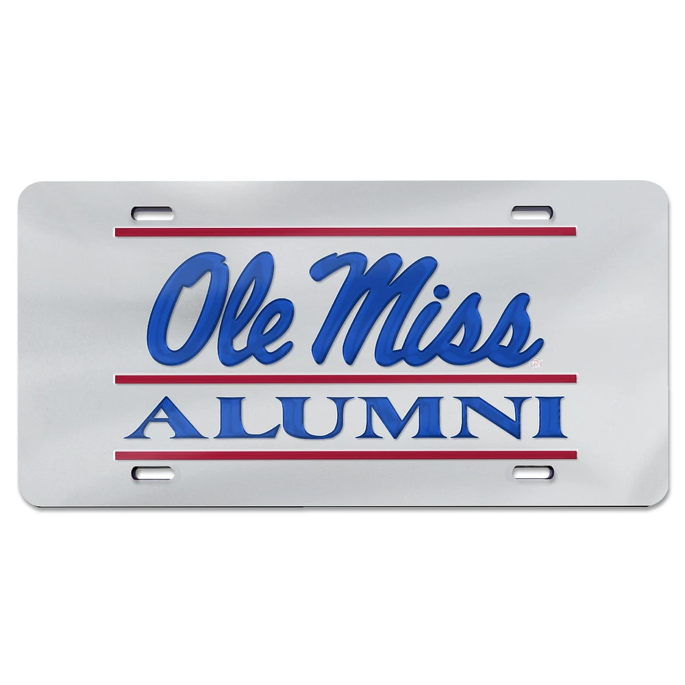 WinCraft Ole Miss Rebels Alumni Plaque d'immatriculation en acrylique découpée au laser