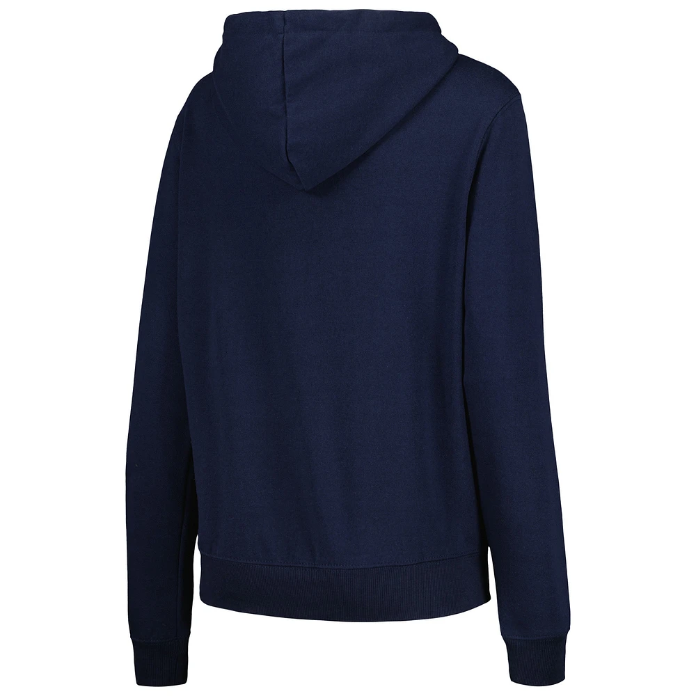 Women's Stadium Athletic Navy Ole Miss Rebels Big Logo Pullover Hoodie