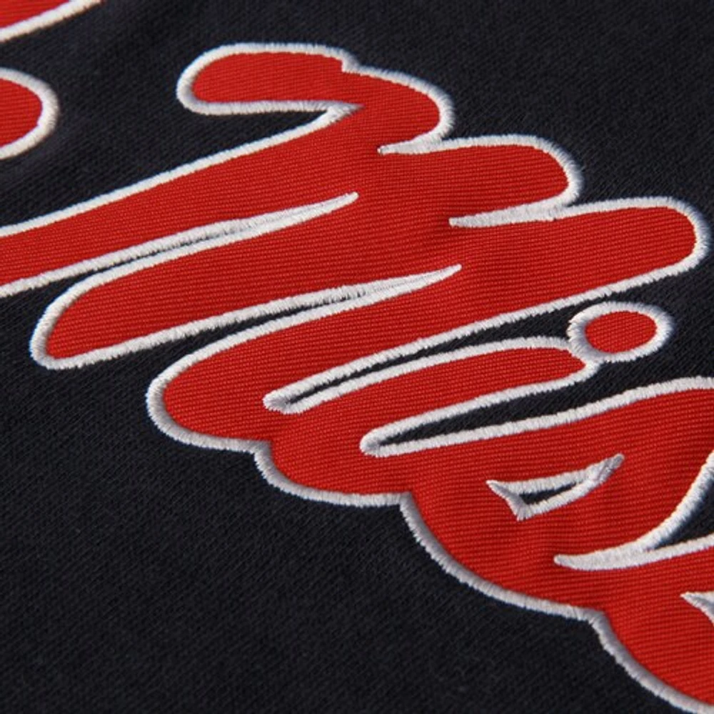 Youth Stadium Athletic Navy Ole Miss Rebels Big Logo Pullover Hoodie
