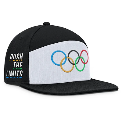 Casquette ajustable noire/blanche Fanatics pour hommes pour cérémonie des Jeux olympiques