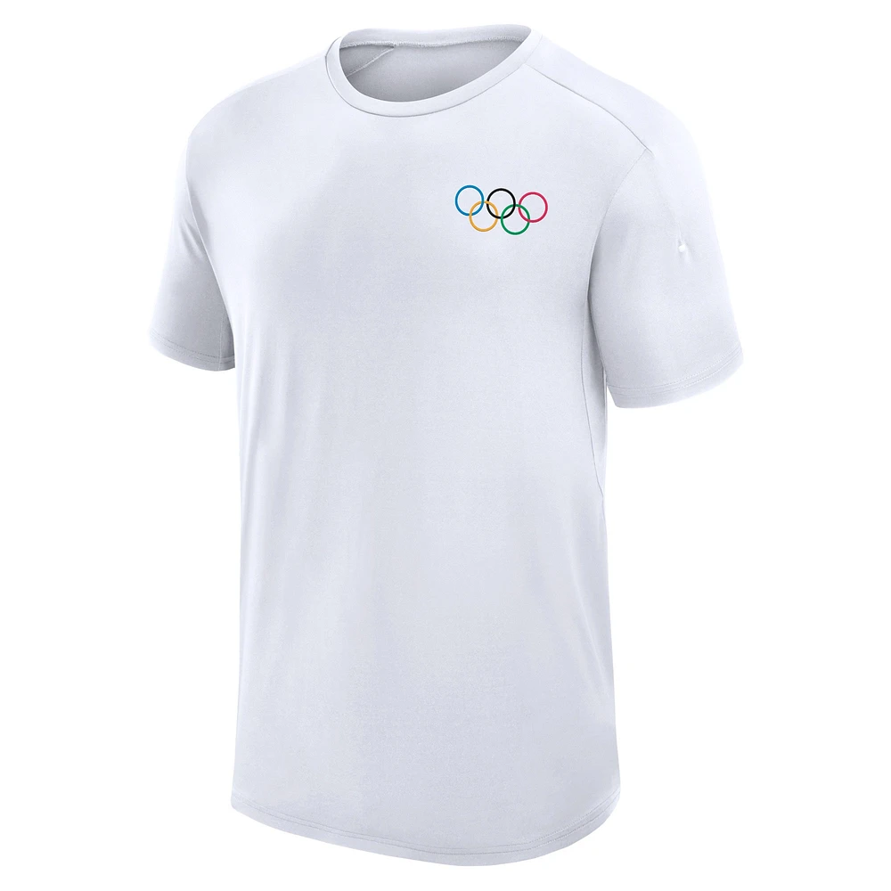 Men's Fanatics White Olympic Games Inspired Stack T-Shirt