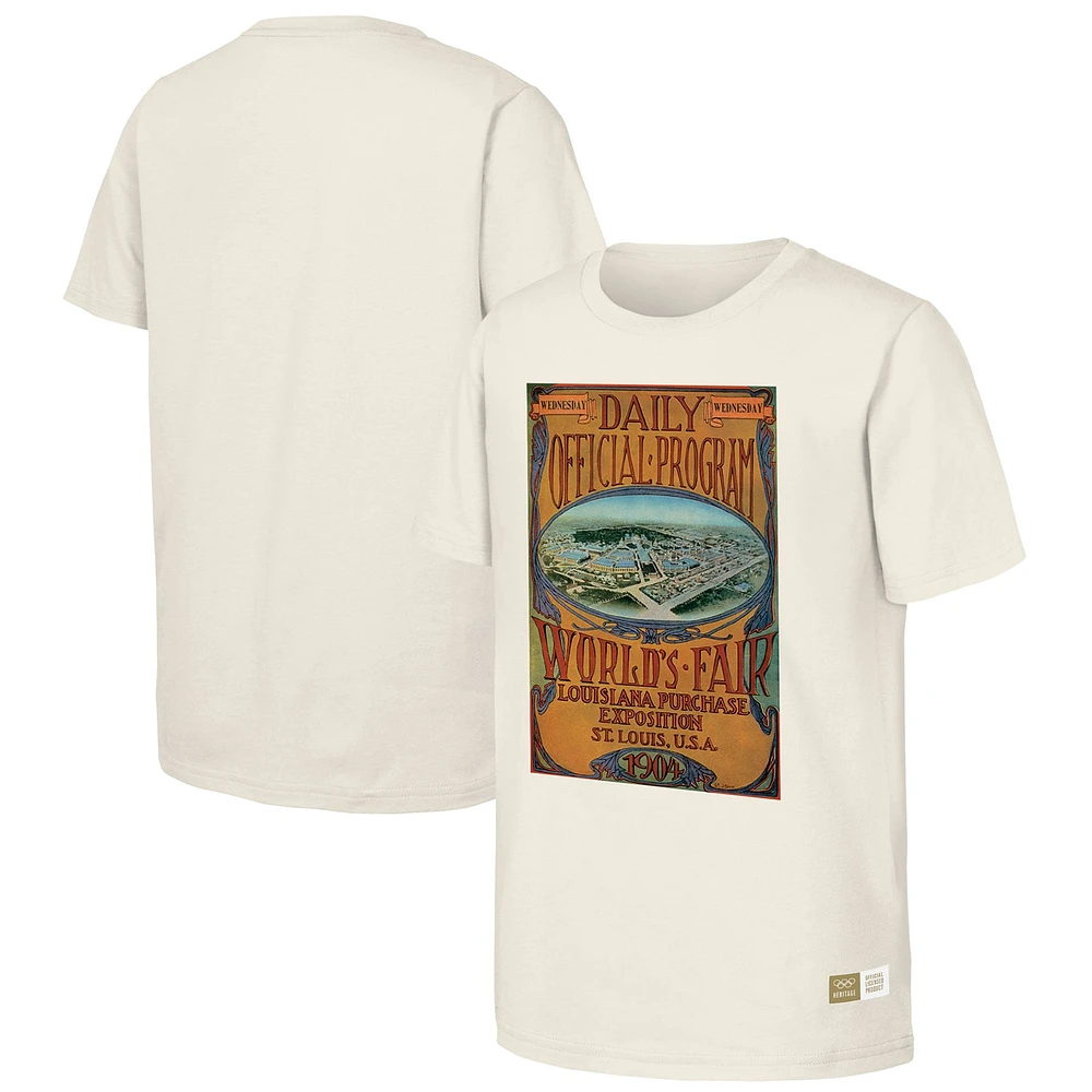 T-shirt naturel du patrimoine olympique des Jeux de Saint-Louis 1904 pour hommes