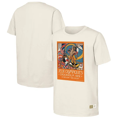 T-shirt naturel du patrimoine olympique des Jeux de Stockholm 1912 pour hommes