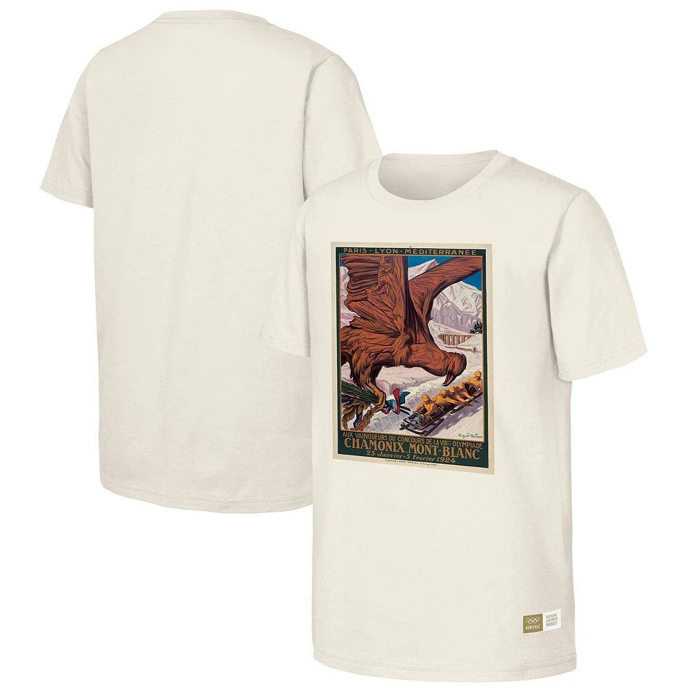 Men's Natural 1924 Chamonix Games Olympic Heritage T-Shirt