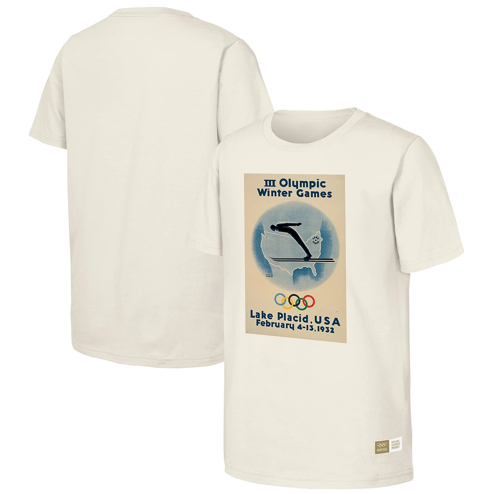 Men's Natural 1932 Lake Placid Games Olympic Heritage T-Shirt