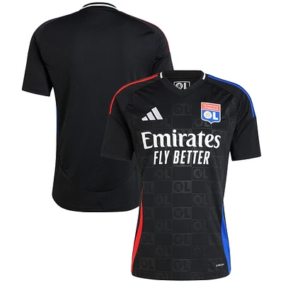 Maillot adidas noir réplique extérieur de l'Olympique Lyonnais 2024/25 pour homme