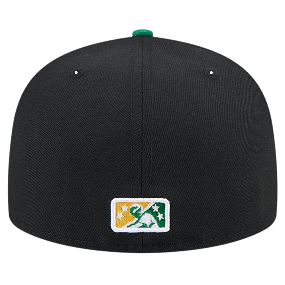 Men's New Era Black Omaha Storm Chasers Theme Night Runzas 59FIFTY Fitted Hat