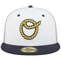 Men's New Era White Omaha Storm Chasers Theme Nights Cattlemen  59FIFTY Fitted Hat