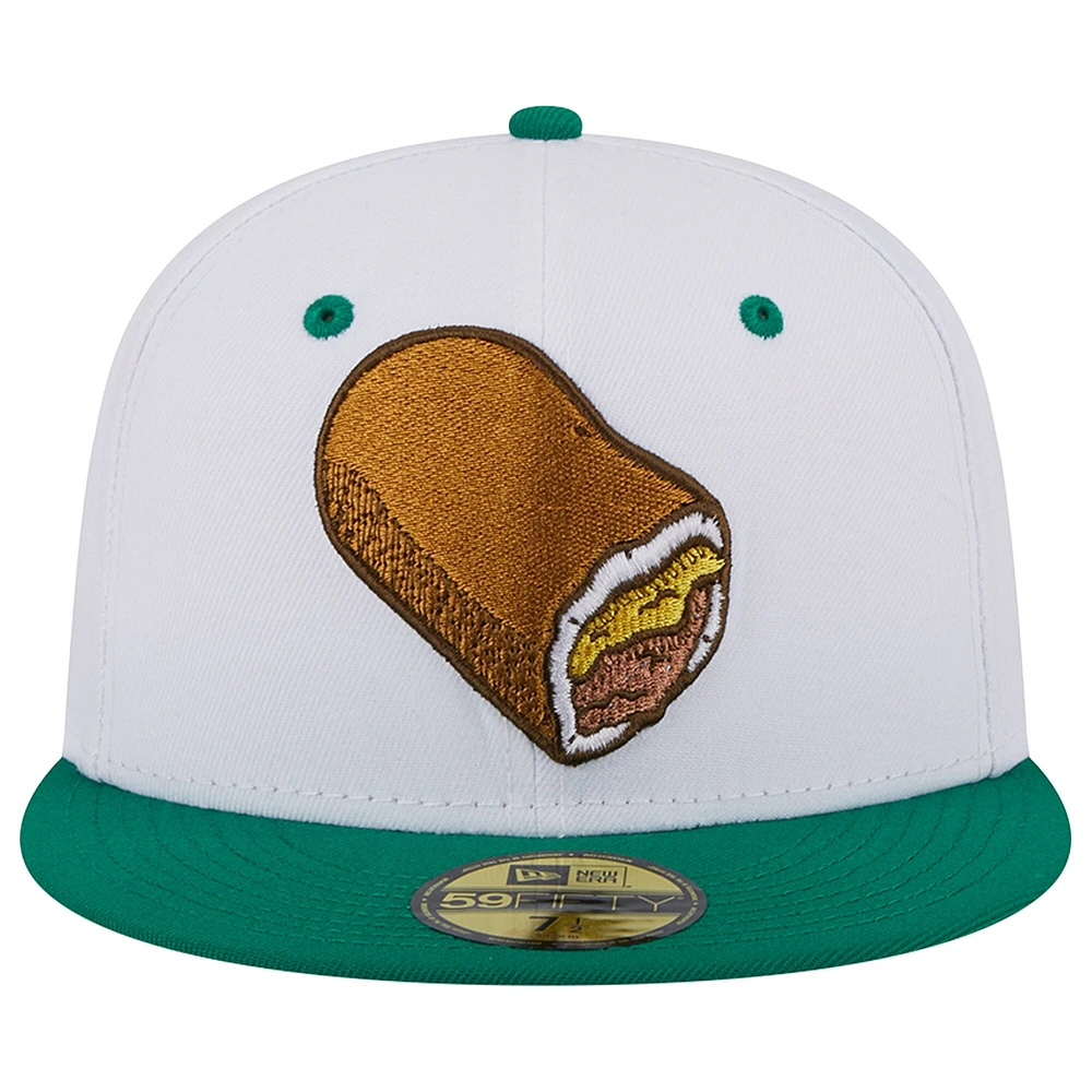 Men's New Era White Omaha Storm Chasers Theme Nights Runzas  59FIFTY Fitted Hat