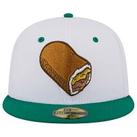 Men's New Era White Omaha Storm Chasers Theme Nights Runzas  59FIFTY Fitted Hat
