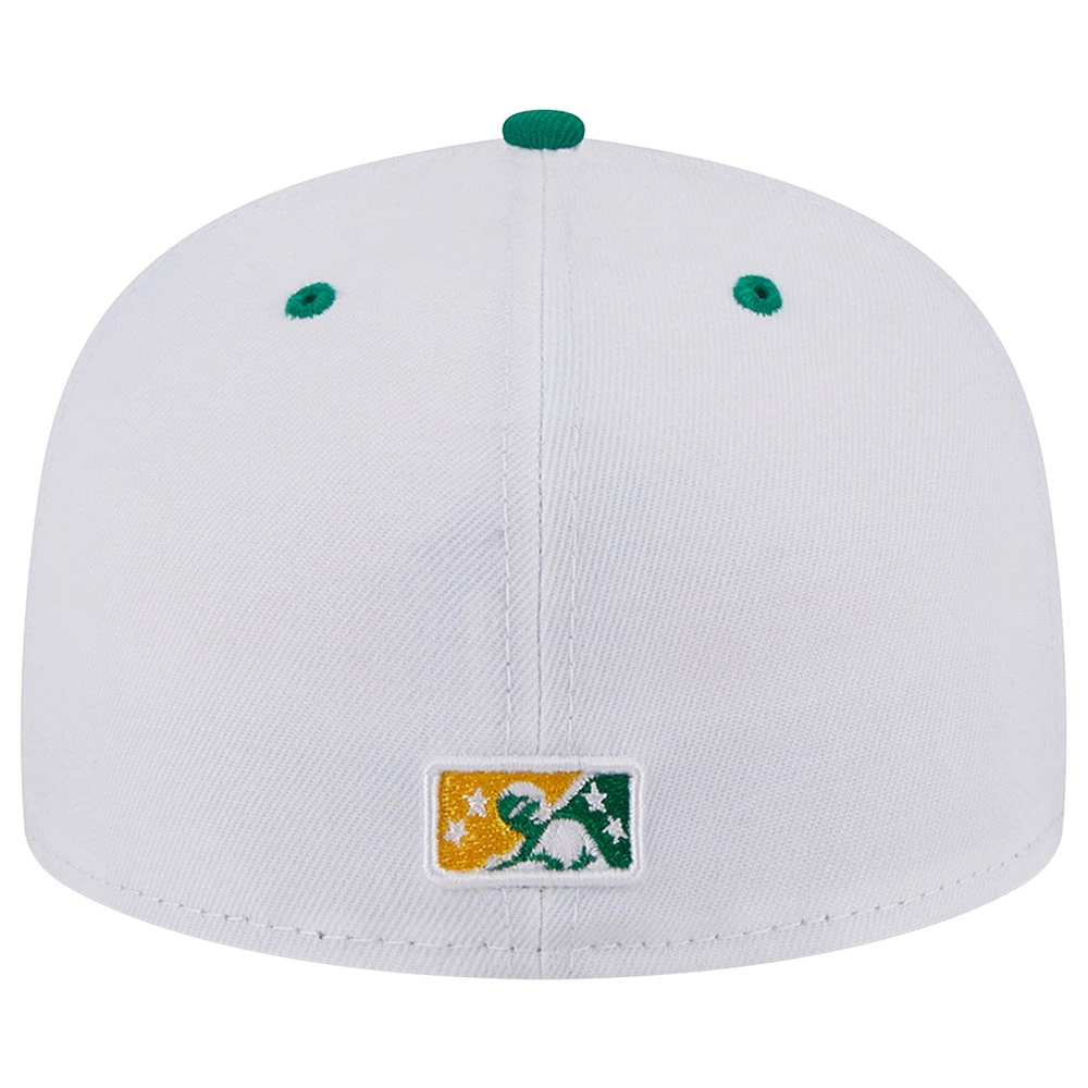 Men's New Era White Omaha Storm Chasers Theme Nights Runzas  59FIFTY Fitted Hat
