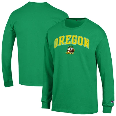 Men's Champion  Green Oregon Ducks Arch Over Logo Long Sleeve T-Shirt