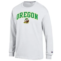 Men's Champion  White Oregon Ducks Arch Over Logo Long Sleeve T-Shirt