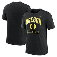 Men's Nike  Heather Black Oregon Ducks Tri-Blend Fashion T-Shirt