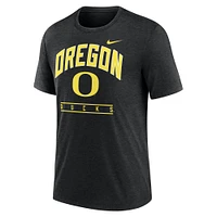 Men's Nike  Heather Black Oregon Ducks Tri-Blend Fashion T-Shirt