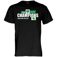 Men's Blue 84 Black Oregon Ducks 2024 Pac-12 Basketball Conference Tournament Champions Locker Room T-Shirt