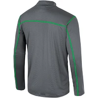 Men's Colosseum Black Oregon Ducks Cameron Quarter-Zip Windshirt