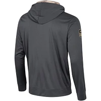Men's Colosseum Charcoal Oregon Ducks OHT Military Appreciation Long Sleeve Hoodie T-Shirt