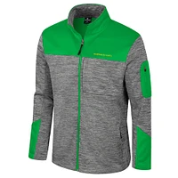 Men's Colosseum  Gray/Green Oregon Ducks Guard Full-Zip Jacket