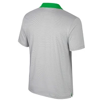 Men's Colosseum Gray Oregon Ducks Big & Tall Tuck Striped Polo
