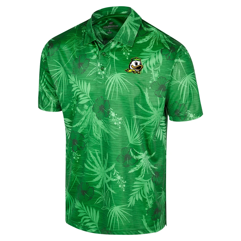 Men's Colosseum Green Oregon Ducks Big & Tall Palms Polo
