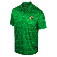 Men's Colosseum Green Oregon Ducks Daly Print Polo