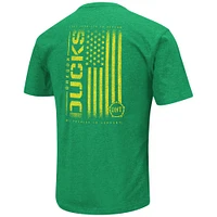 Men's Colosseum Green Oregon Ducks OHT Military Appreciation Flag 2.0 T-Shirt