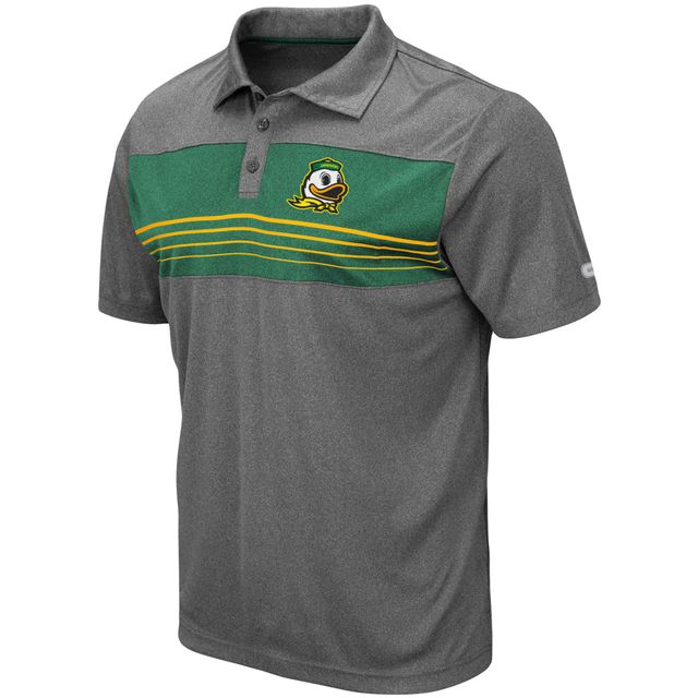 Polo Colosseum anthracite chiné Oregon Ducks Wordmark Smithers pour homme