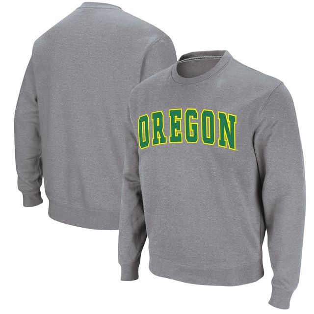 Sweat Colosseum gris chiné Oregon Ducks Arch & Logo pour homme