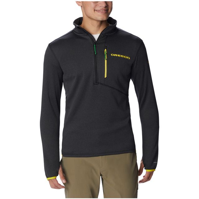 Haut à demi-glissière Omni-Wick Park View des Oregon Ducks de Columbia pour homme, noir