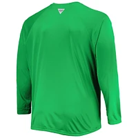 Men's Columbia Green Oregon Ducks Big & Tall Terminal Tackle Raglan Omni-Wick Long Sleeve T-Shirt