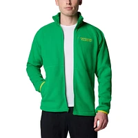 Men's Columbia  Green Oregon Ducks Flanker IV Fleece Raglan Full-Zip Jacket