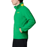 Men's Columbia  Green Oregon Ducks Flanker IV Fleece Raglan Full-Zip Jacket
