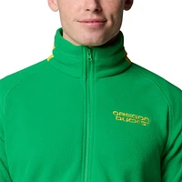 Men's Columbia  Green Oregon Ducks Flanker IV Fleece Raglan Full-Zip Jacket