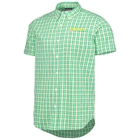 Men's Columbia Green Oregon Ducks Rapid Rivers Logo Button-Down Shirt