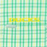 Men's Columbia Green Oregon Ducks Rapid Rivers Logo Button-Down Shirt