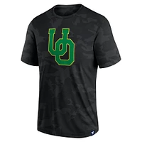 Men's Fanatics  Black Oregon Ducks Camo Logo T-Shirt