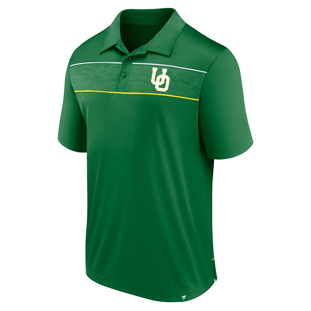 Men's Fanatics  Green Oregon Ducks Defender Polo