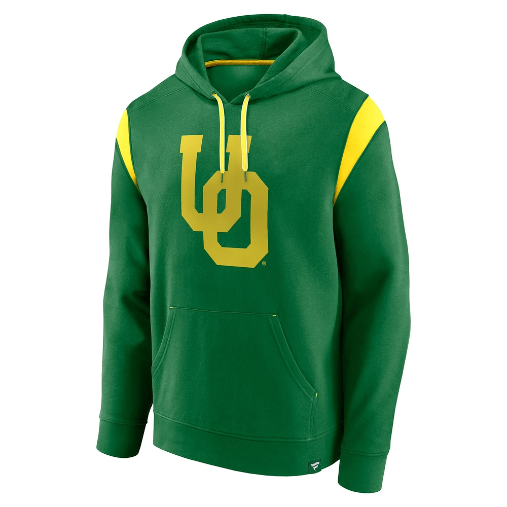 Men's Fanatics Green Oregon Ducks Gym Rat Pullover Hoodie