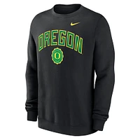 Men's Nike Black Oregon Ducks Arched Seal Pullover Sweatshirt