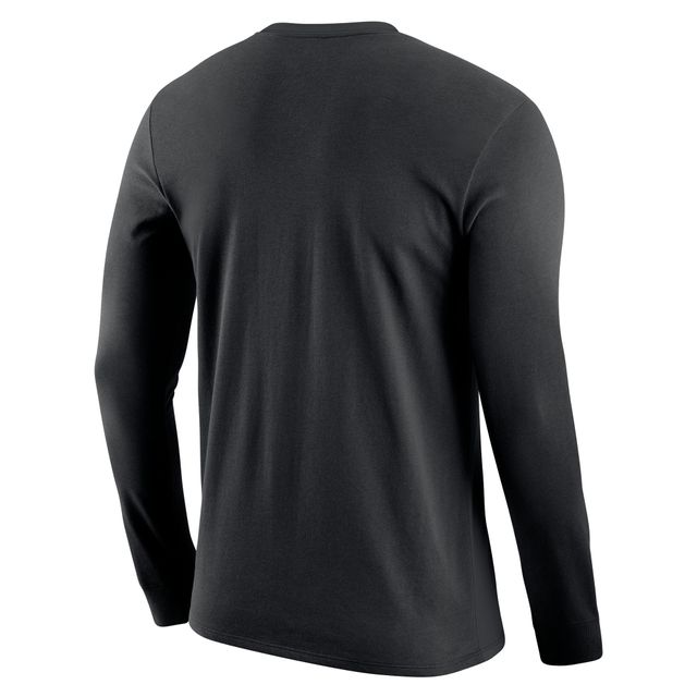 T-shirt de basket-ball à manches longues Nike noir pour hommes des Ducks l'Oregon