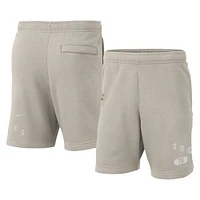 Men's Nike Cream Oregon Ducks Fleece Shorts
