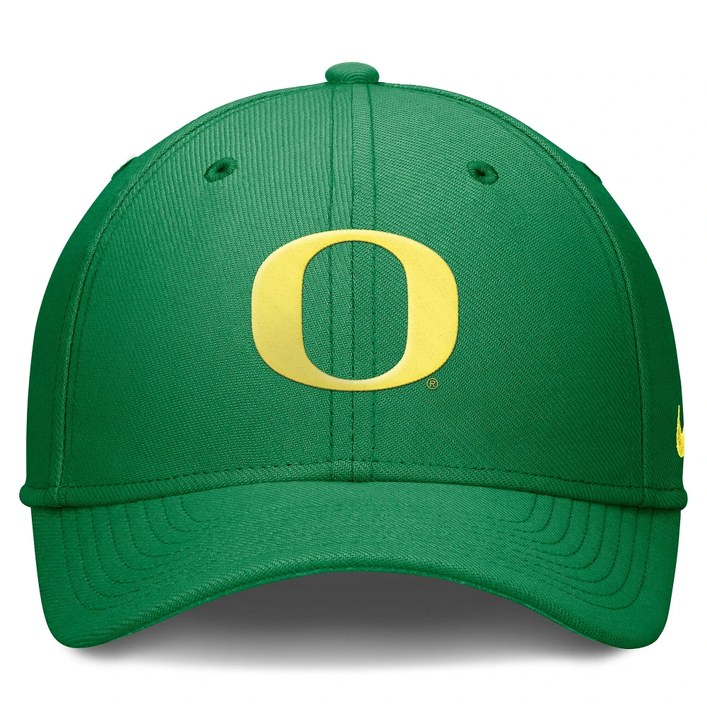 Men's Nike Green Oregon Ducks 2024 On-Field Swoosh Flex Hat