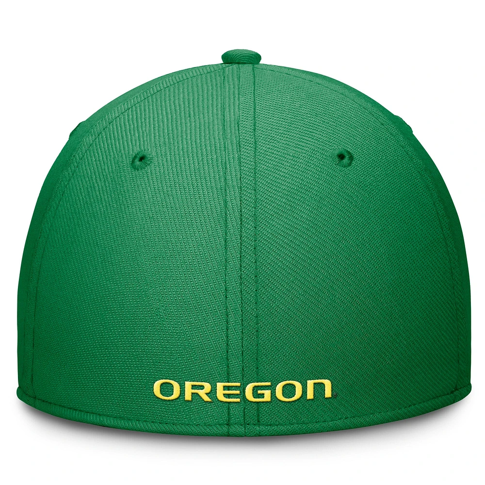 Men's Nike Green Oregon Ducks 2024 On-Field Swoosh Flex Hat