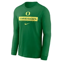 Men's Nike Green Oregon Ducks 2024 Sideline Legend Performance Long Sleeve T-Shirt