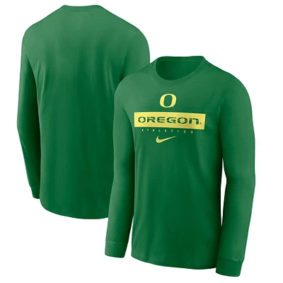 T-shirt à manches longues Nike Oregon Ducks 2024 Sideline Legend Performance pour homme Vert
